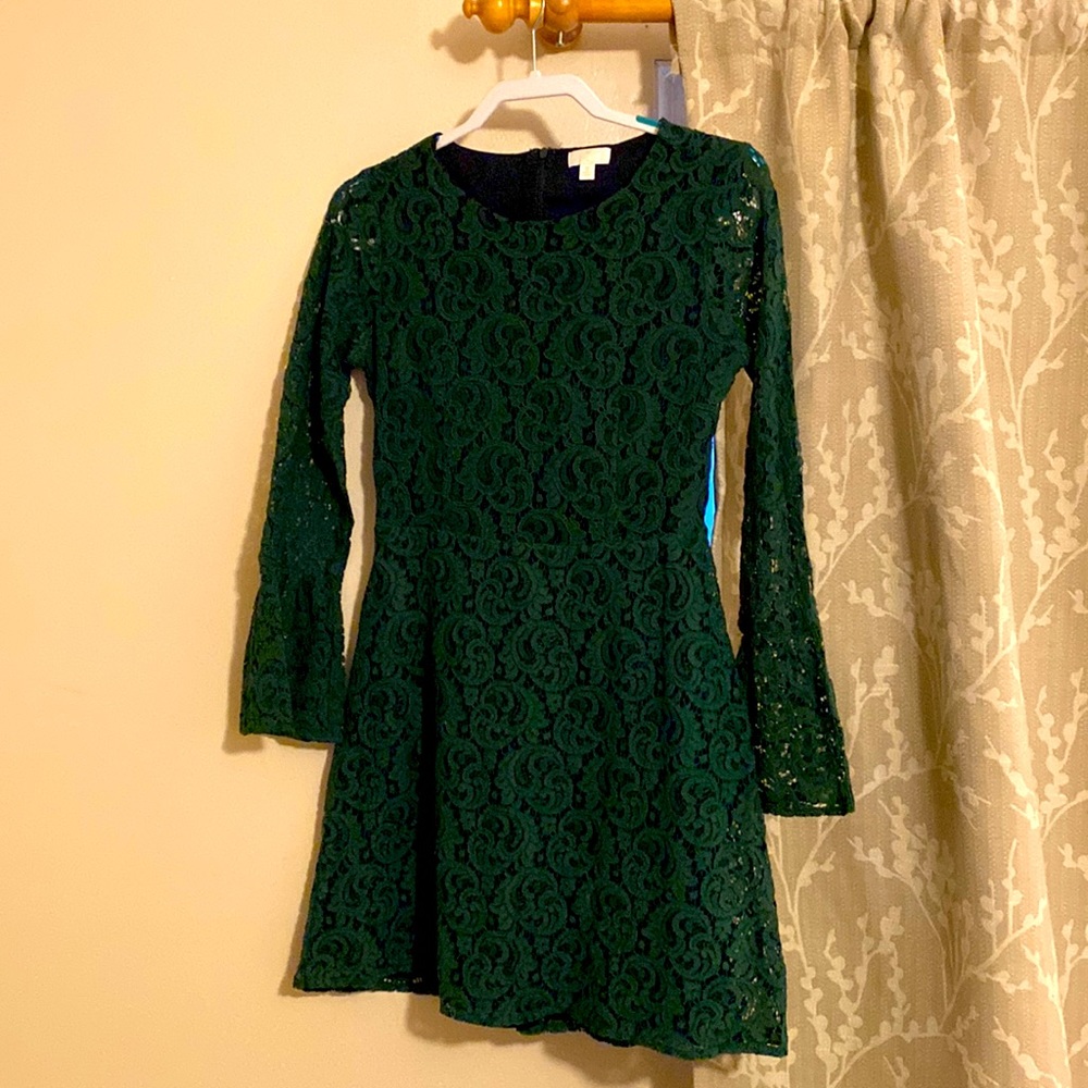 Charming Charlie Size S Dark Green Lace Special Occasion Dress